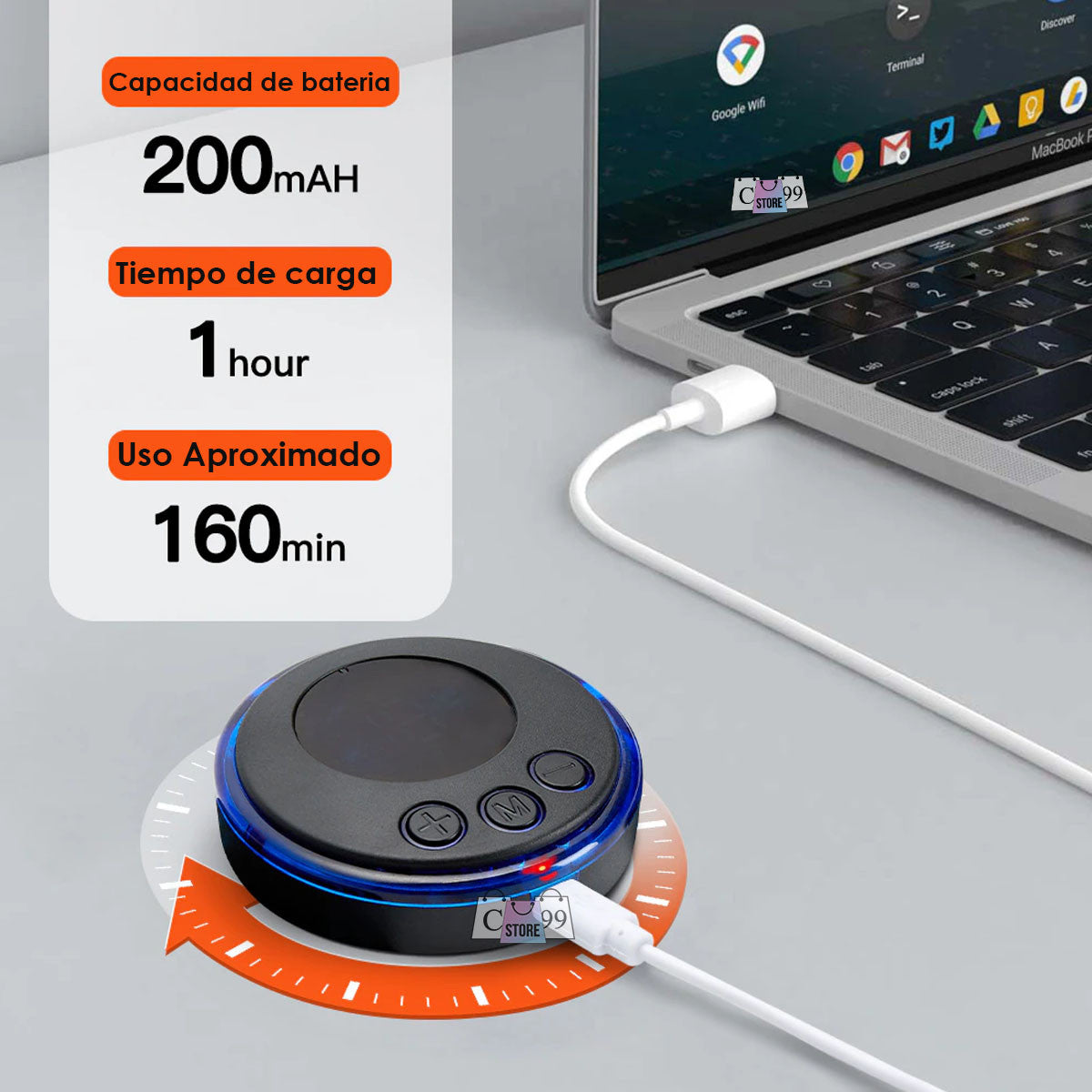 MINI MASAJEADOR CERVICAL ELÉCTRICO RECARGABLE USB + ESTIMULADOR MUSCULAR EMS GLÚTEOS Y CADERA