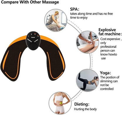 MINI MASAJEADOR CERVICAL ELÉCTRICO RECARGABLE USB + ESTIMULADOR MUSCULAR EMS GLÚTEOS Y CADERA